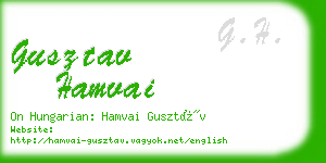 gusztav hamvai business card